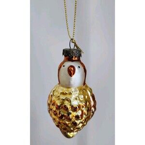 Thomas Pacconi Museum Series Partridge Glass Christmas Ornament Vintage 3.25"